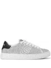 Versace Crystal Greca Sneakers In White