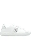 Versace 'greca Crystal Sneakers In White
