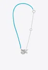 Versace Crystal Icons De La Mer Beaded Necklace In Blue
