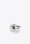Versace Crystal Icons De La Mer Ring In Silver