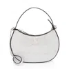 Versace Crystal La Medusa Half Moon Bag In Silver