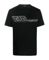 Versace Crystal Logo-embellished T-shirt In Black