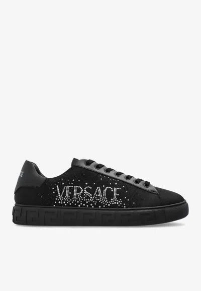 Versace Crystal Logo Greca Low-top Sneakers