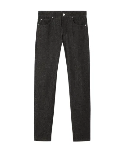 Versace Crystal-logo Jeans In Black