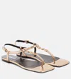 Versace Square-headed Flat Sandals In Gold