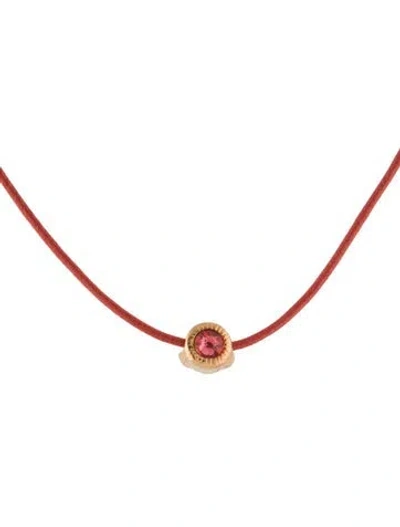 Pre-owned Versace Crystal Medusa Collar Necklace, 18" In Brown