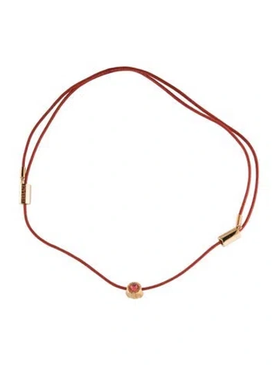 Pre-owned Versace Crystal Medusa Collar Necklace, 18" In Brown