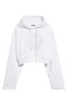 VERSACE CRYSTAL MEDUSA CROP HOODIE