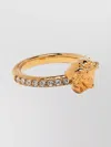 Versace Gold Crystal 'la Medusa' Ring