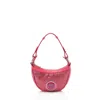 Versace Crystal Medusa Mini Hobo In Pink