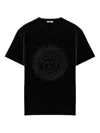 Versace Crystal Medusa T-shirt In Black