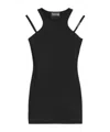 Versace Crystal Neck Mini Dress In Black