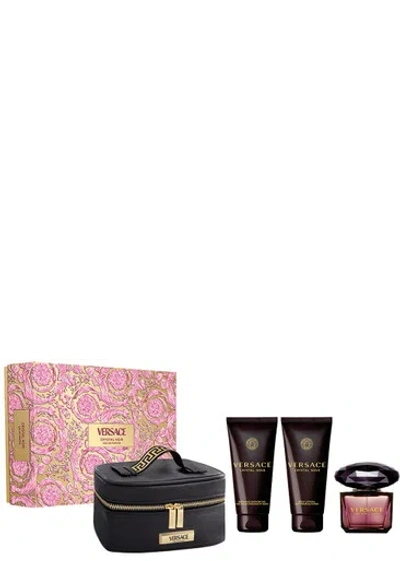 Versace Crystal Noir Eau De Parfum Set 90ml In White