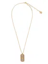 Versace Crystal-pendant Necklace In Gold