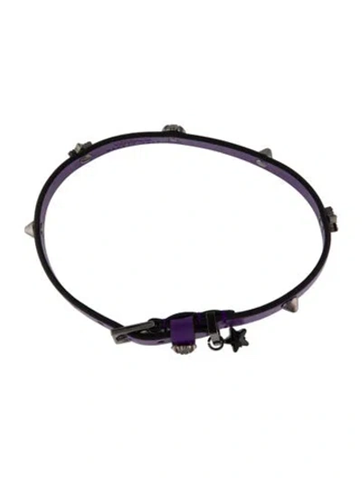 Pre-owned Versace Crystal Studded Medusa Choker Necklace, 14.5" In Multi