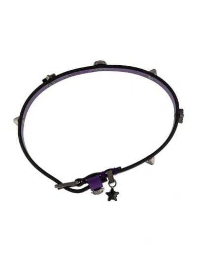 Pre-owned Versace Crystal Studded Medusa Choker Necklace, 14.5" In Multi