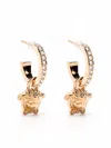 Versace Crystal La Medusa Hoop Earrings