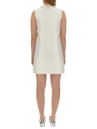 Versace Crystal-embellished Dress In White
