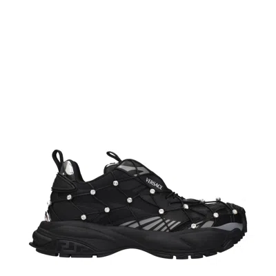 Versace Crystal-embellished Sneaker In Animal Print