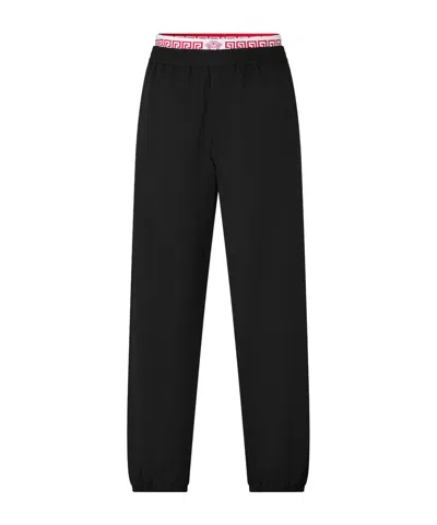 Versace Cuffed Casual Trousers In Black