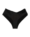 Versace Bikini Briefs With Knot Beachwear Black In Black