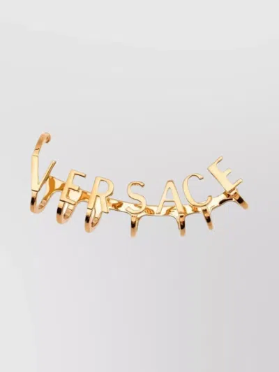 Versace Curved Gold-tone Ear Cuff Accessory