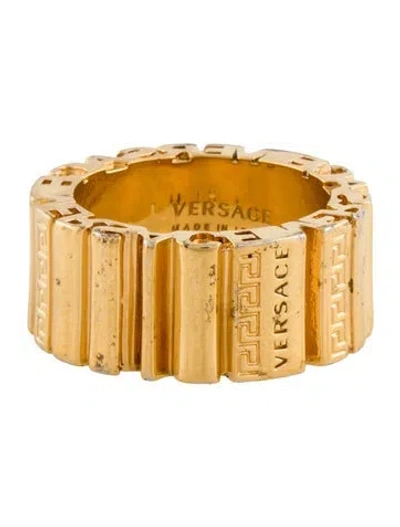Pre-owned Versace Cut Out Band Ring In Multi