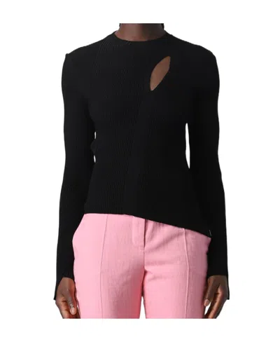 VERSACE VERSACE ASYMMETRIC KNITTED JUMPER