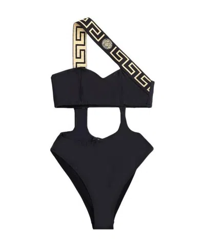 VERSACE CUT-OUT GRECCA DETAIL SWIMSUIT
