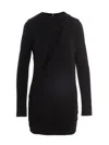 Versace Black Slashed Mini Dress In Black