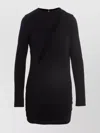 Versace Black Stretch Viscose Mini Dress In Black