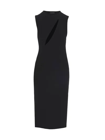 VERSACE VERSACE CUT OUT MIDI DRESS