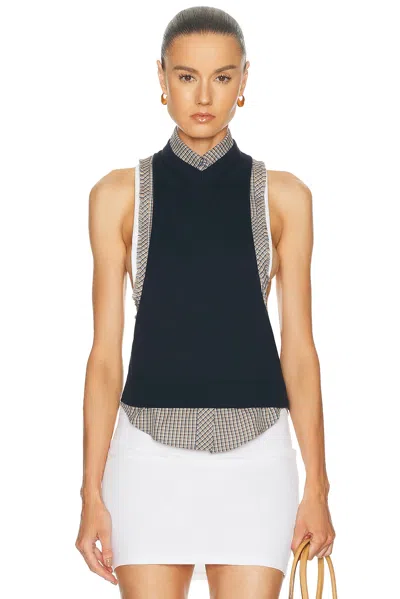 Versace Cut Out Tank Top In Black