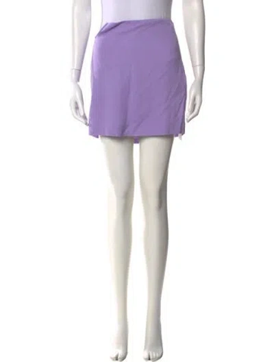 Pre-owned Versace Cutout Accent Mini Skirt W/ Tags In Purple