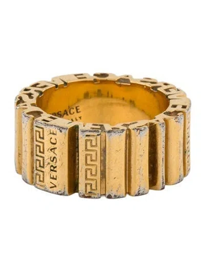 Pre-owned Versace Cut-out Band Ring In Multi