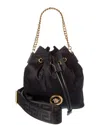 Versace Dahlia Small Nylon & Leather Bucket Bag