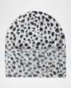 Versace Dalmatian Jacquard Mohair-wool Beanie In 1b000 Black