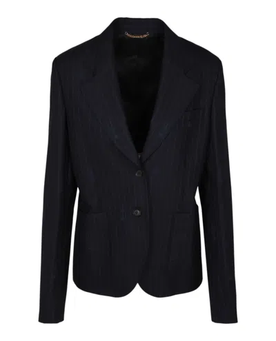 Versace Damen Notch Lapel Blazer In Black