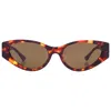 Versace Dark Brown Cat Eye Ladies Sunglasses Ve4454 543773 55 In Brown