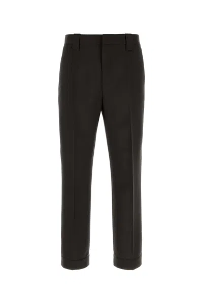 Versace Dark Brown Wool Blend Pant