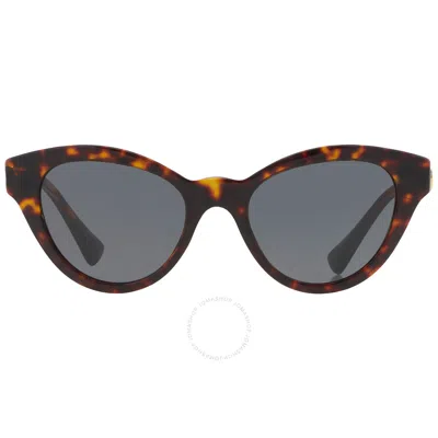 Versace Dark Gray Butterfly Ladies Sunglasses Ve4435 108/87 52 In Dark / Gray