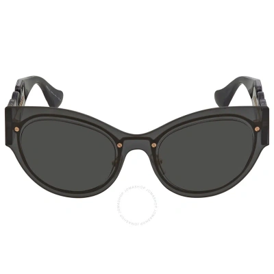 Versace Dark Gray Cat Eye Ladies Sunglasses Ve2234 100287 53 In Dark / Gray