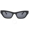 Versace Dark Gray Cat Eye Ladies Sunglasses Ve4419 Gb1/87 52 In Grey