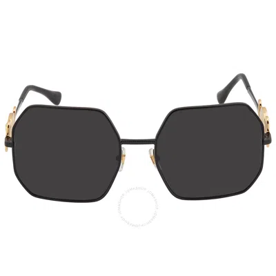Versace Dark Gray Geometric Ladies Sunglasses Ve2248 126187 58 In Grey
