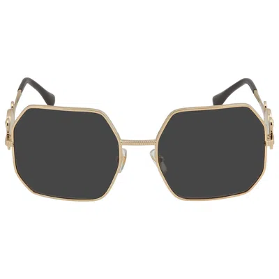 Versace Dark Gray Irregular Ladies Sunglasses Ve2248 100287 58