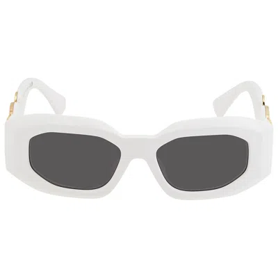 VERSACE VERSACE DARK GRAY IRREGULAR MEN'S SUNGLASSES VE4425U 314/87 53