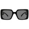 Versace 54mm Rectangle Sunglasses In Black