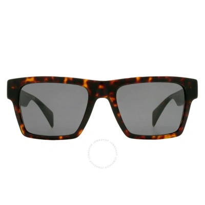 Versace Dark Gray Rectangular Men's Sunglasses Ve4445 108/87 54 In Dark / Gray / Grey