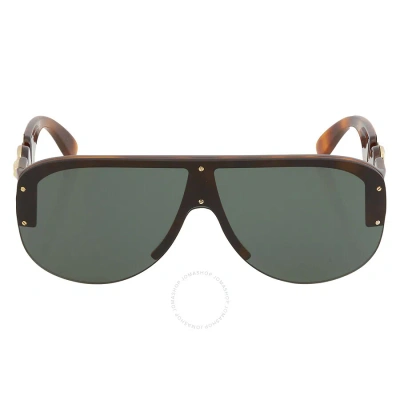Versace Dark Green Shield Men's Sunglasses Ve4391 531771 48