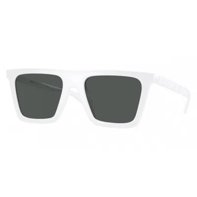 Versace Dark Grey Browline Men's Sunglasses Ve4468u 314/87 53 In Green